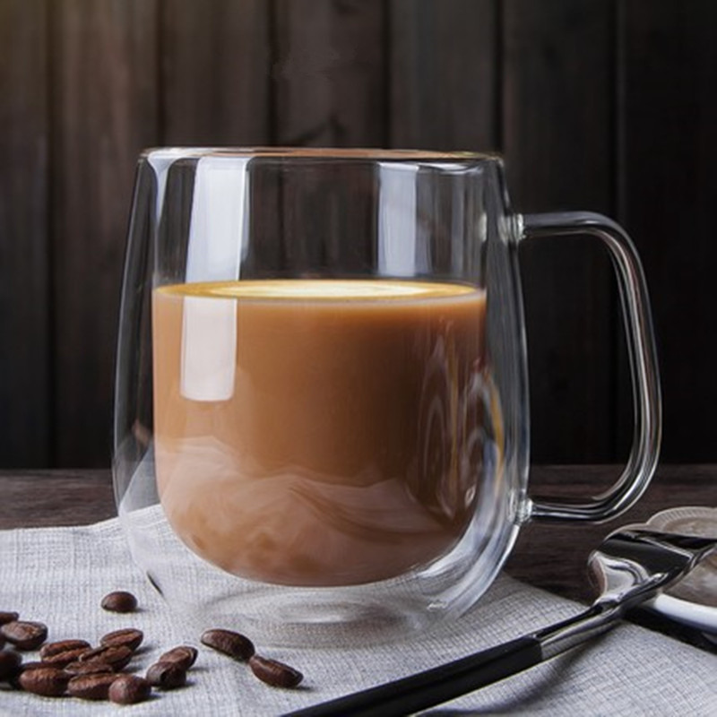 Lemon Tea Coffee - 80-650ml çift duvar cam kupa dayanıklı