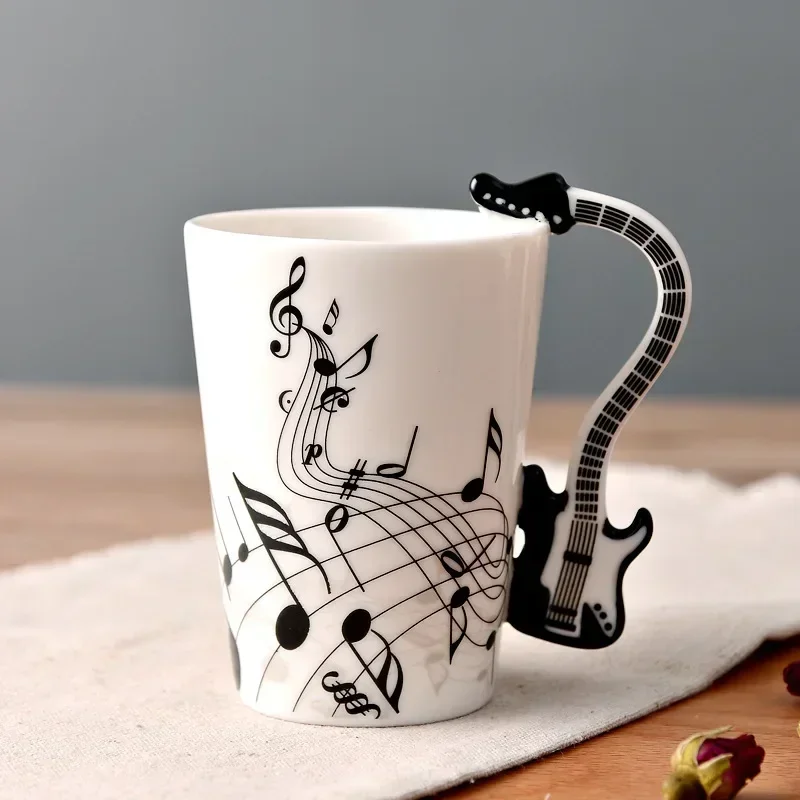 Lemon Tea Coffee - Yenilik müzik not fincan seramik gitar