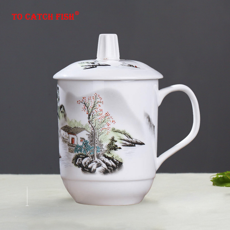 Lemon Tea Coffee - Çin tarzı seramik fincan, kişilik Retro