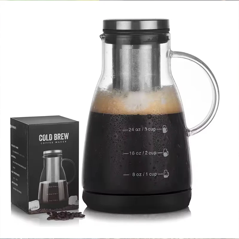 Coffee And Tea Filter - 960ml Espresso Buzlu Demleme Makinesi Cam