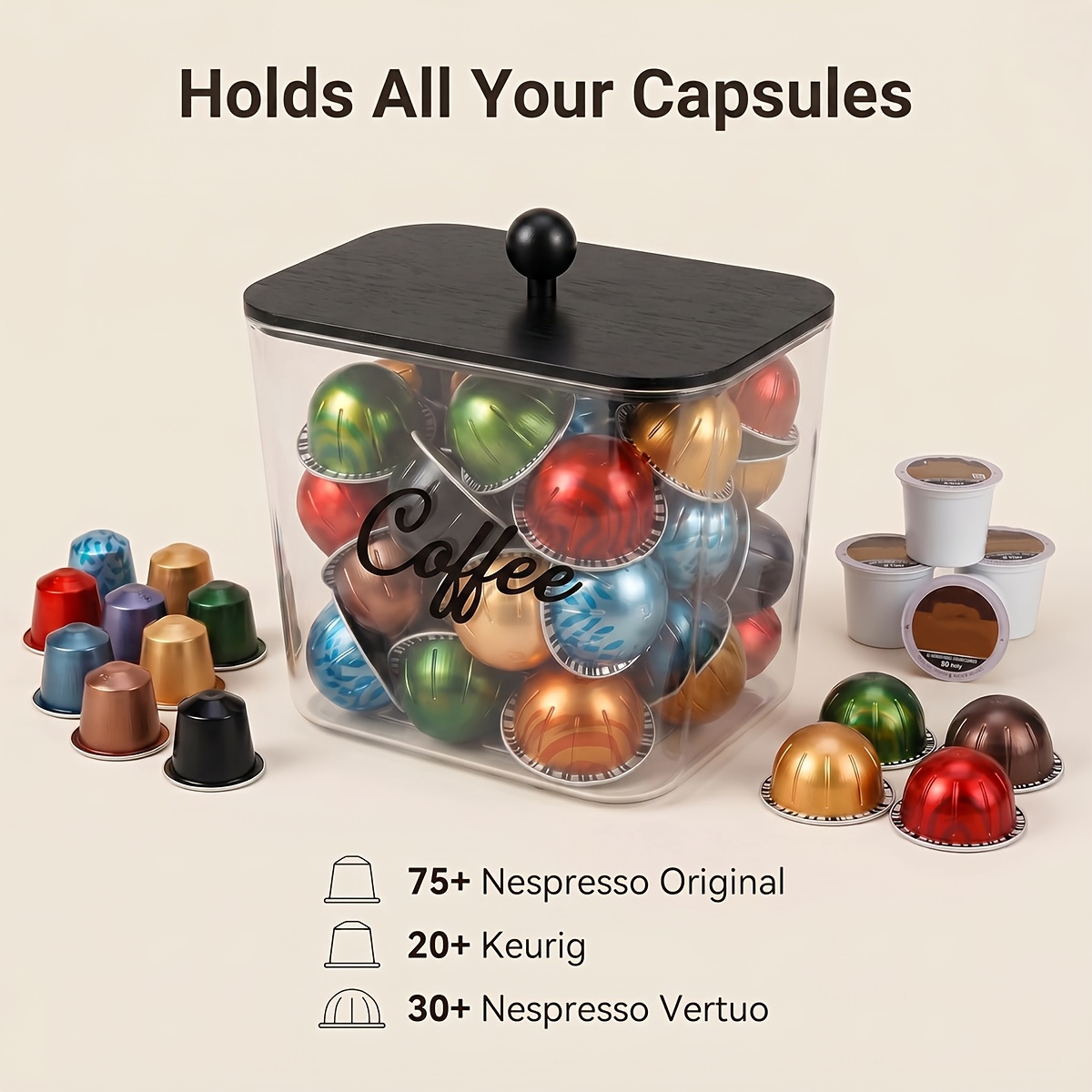 Kapaklı Kahve Kapsülü Tutucu P - Coffee Capsule Holder incelemesi ve fiyatı