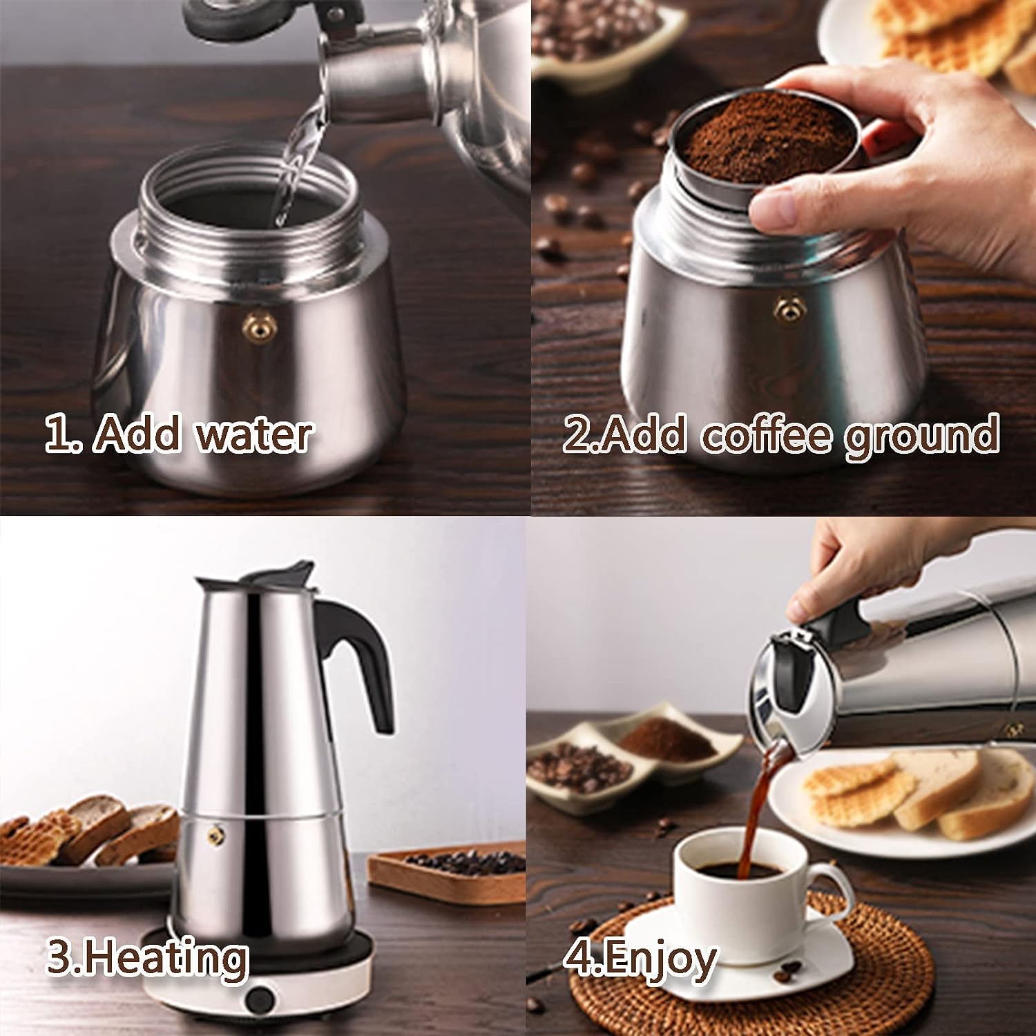 4/6/9 bardak Pot Pot Caffe mak - Coffee Tea Making Machine incelemesi ve fiyatı